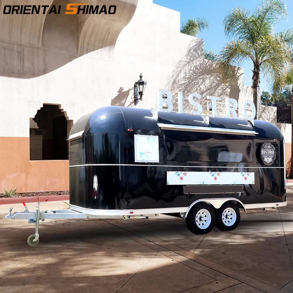 Orientalsk shimao black airstream food trailer