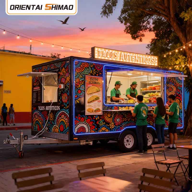 Mobil Catering Trailer Street Food Pølsevogn Fullt utstyrt Food Trailer Food Truck